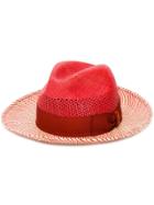 Borsalino Striped Straw Hat - Neutrals
