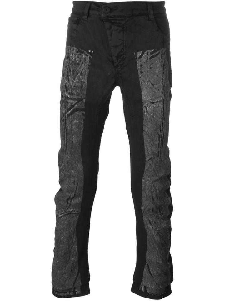 11 By Boris Bidjan Saberi 'leo' Jeans, Men's, Size: Medium, Black, Cotton/spandex/elastane