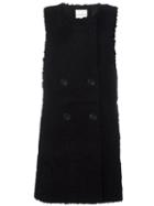 Each X Other Sleeveless Shearling Coat, Women's, Size: Xs, Black, Sheep Skin/shearling/merino