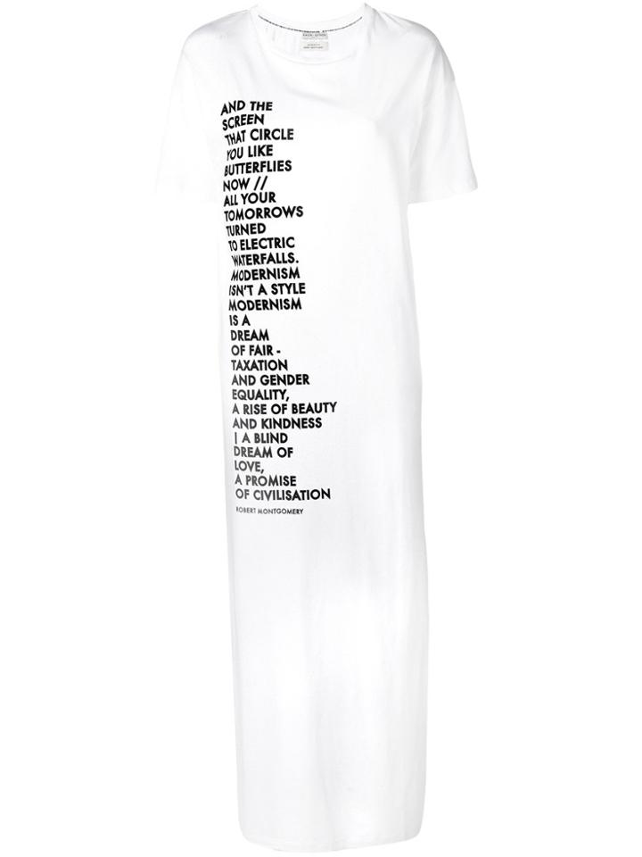 Each X Other Long Printed T-shirt Dress - White