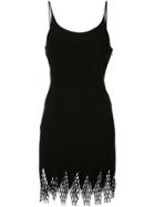 Paco Rabanne Fishnet Hem Dress - Black