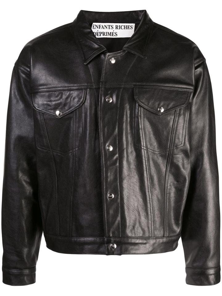 Enfants Riches Déprimés Leather Jacket - Black