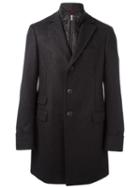 Fay Single-breasted Classic Coat, Men's, Size: Small, Black, Wool/cashmere/polyamide