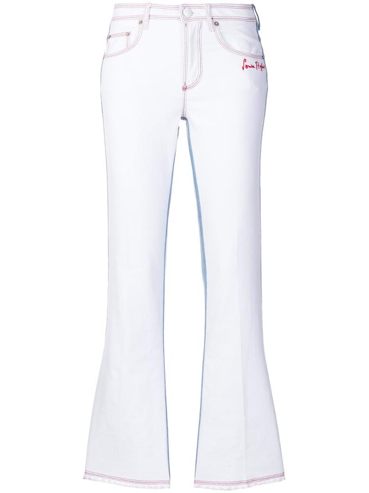 Sonia Rykiel Flared Fitted Jeans - White