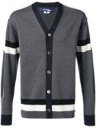 Junya Watanabe Comme Des Garçons Man Stripe Detail V-neck Cardigan -