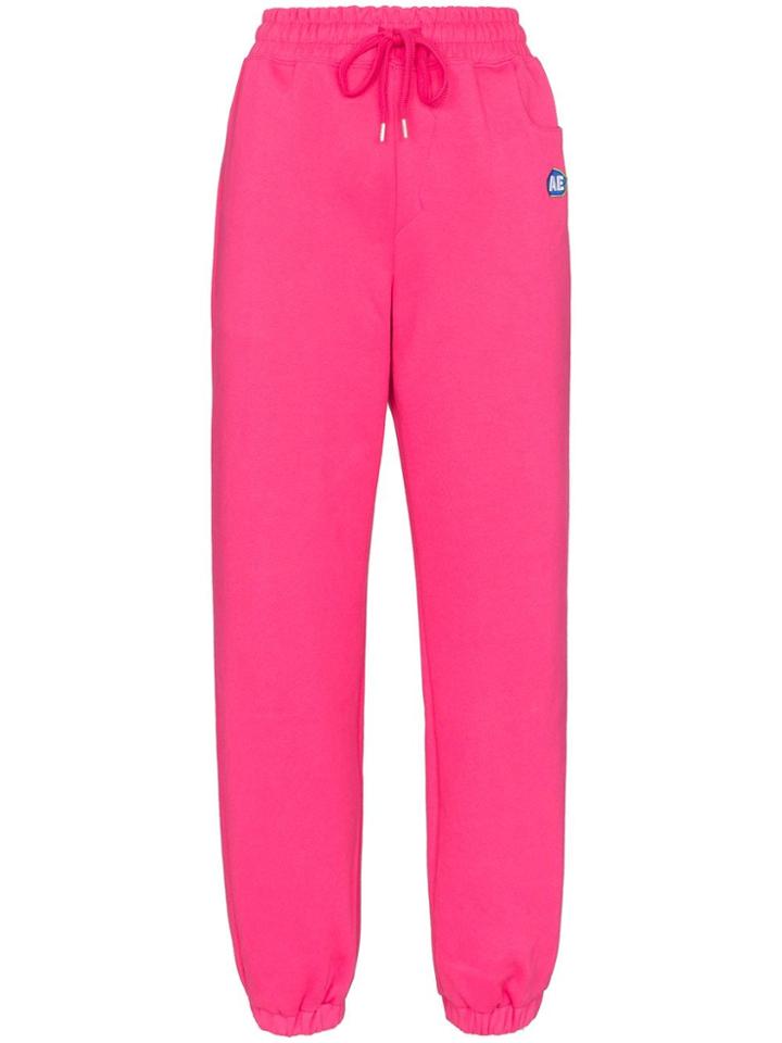 Ader Error Embroidered Logo Patch Trackpants - Pink