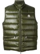 Moncler Padded Zip Gilet, Men's, Size: 5, Green, Polyamide/feather Down