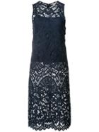 Alice+olivia Floral Lace Tunic, Women's, Size: Small, Blue, Polyester/spandex/elastane