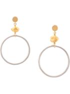 Mounser Stone And Hoop Earrings - Silver