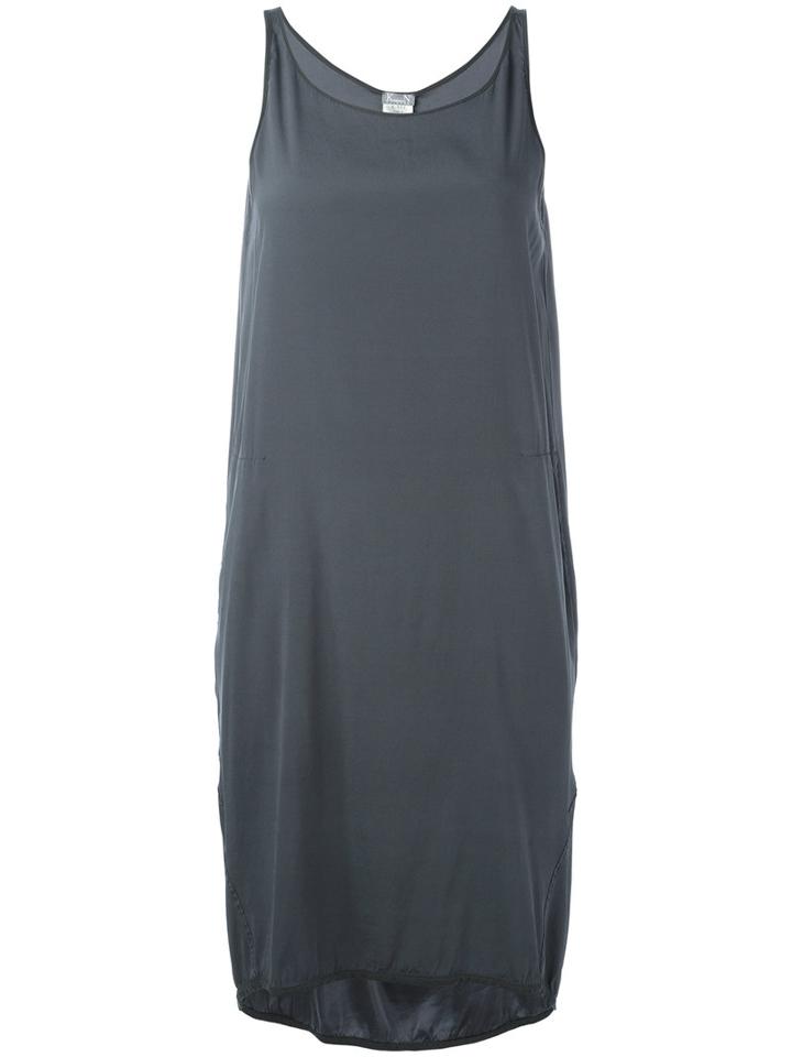 Kristensen Du Nord Curved Hem Dress, Women's, Size: 1, Grey, Silk/cotton/spandex/elastane