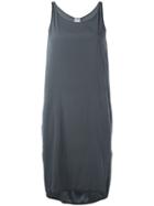 Kristensen Du Nord Curved Hem Dress, Women's, Size: 1, Grey, Silk/cotton/spandex/elastane