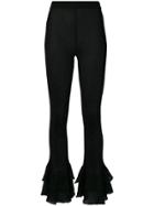 Moschino Ruffle-trimmed Trousers - Black