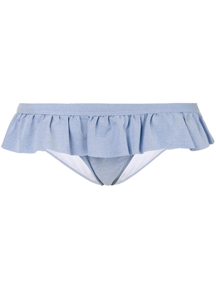 Melissa Odabash Ruffled Bikini Bottoms - Blue
