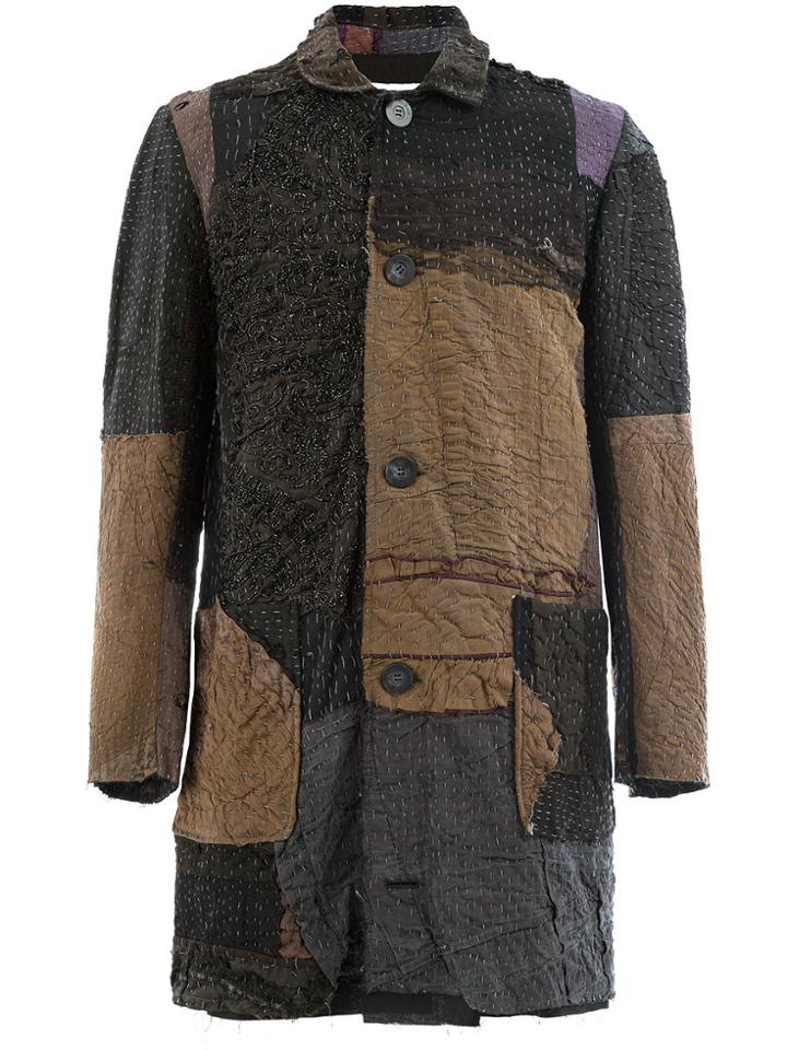 By Walid Patchwork Jacket - Brown