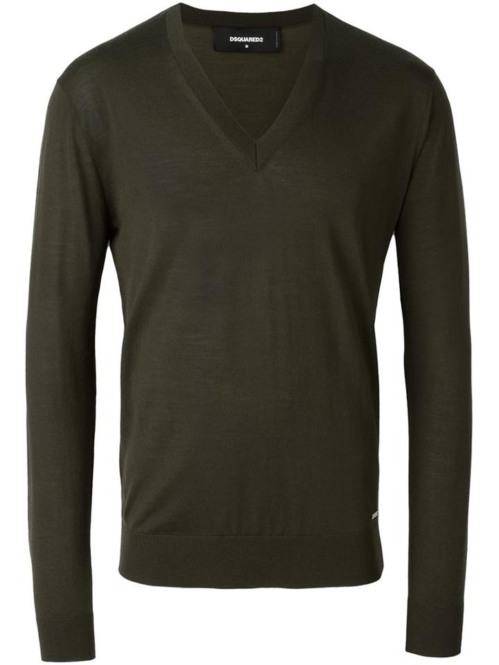 Dsquared2 Fine Knit Jumper, Men's, Size: 48, Green, Wool