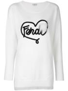 Fendi Logo Patch Sweater - White