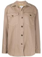 Nanushka Nusta Shearling-lined Shirt Jacket - Neutrals