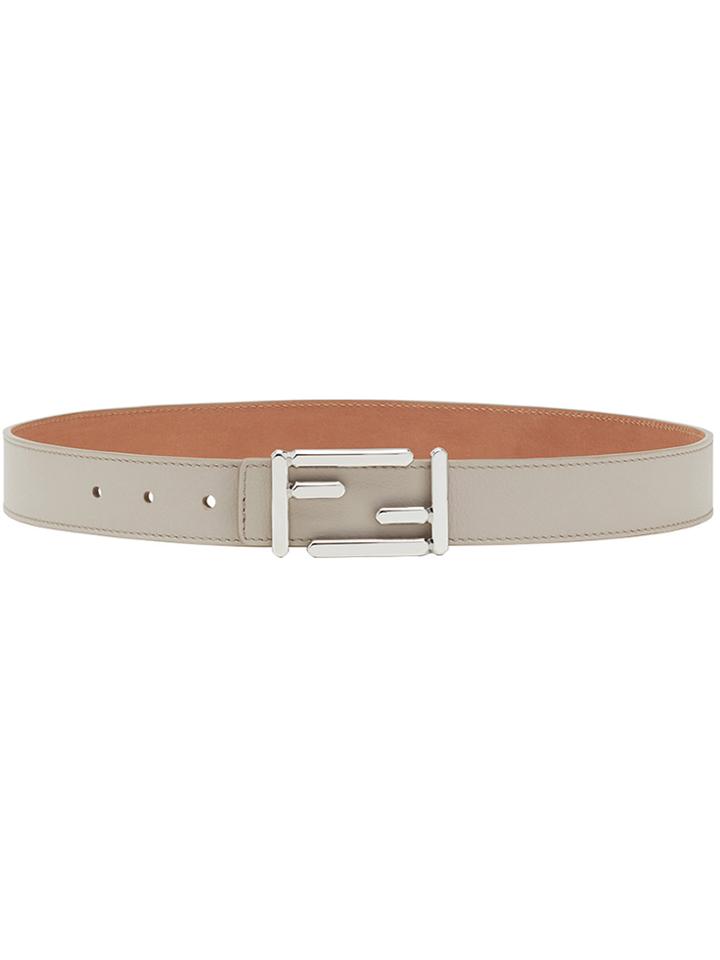 Fendi Logo Buckled Belt - Grey