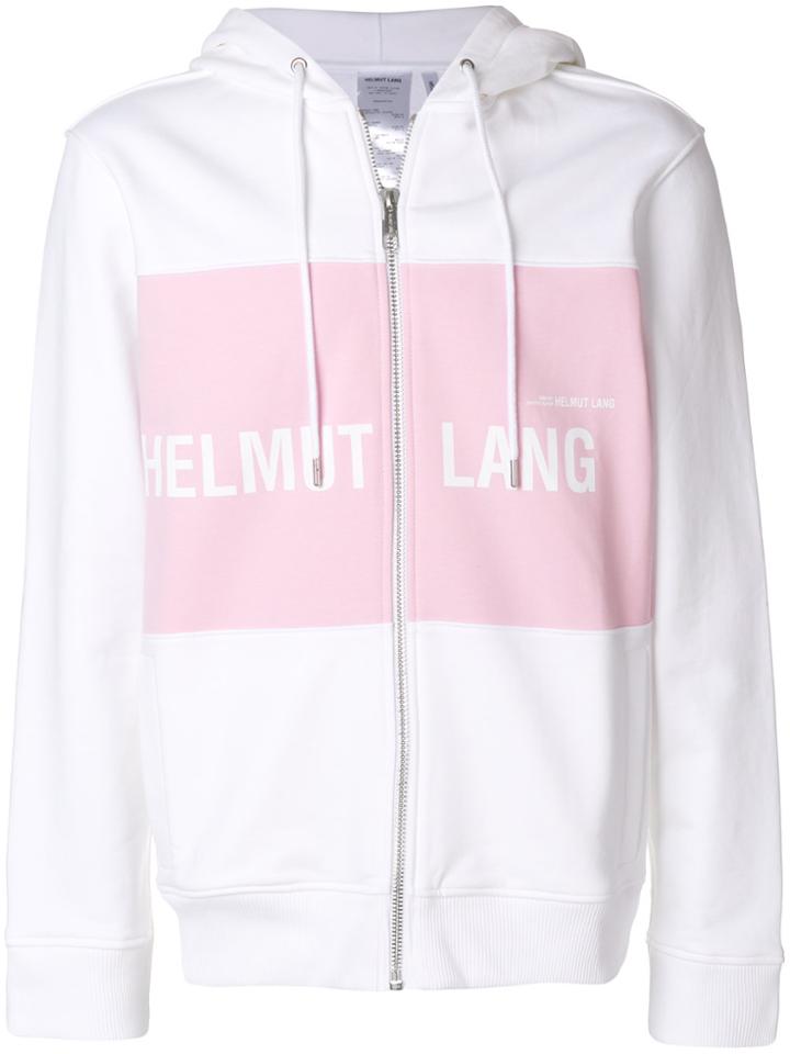Helmut Lang Branded Panel Hoodie - White