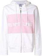 Helmut Lang Branded Panel Hoodie - White