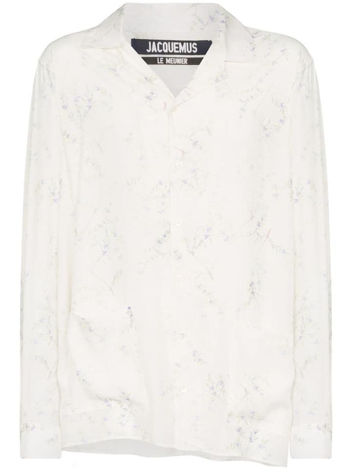 Jacquemus Etienne Floral Print Shirt - White