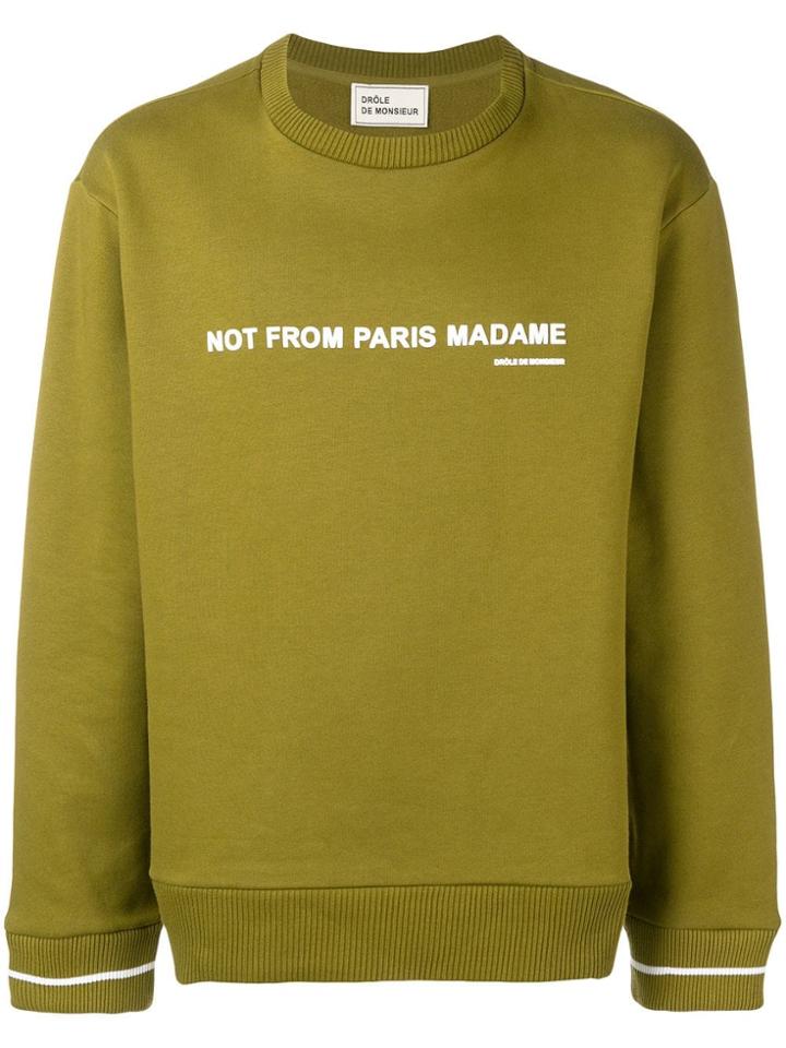 Drôle De Monsieur Logo Print Sweatshirt - Grey