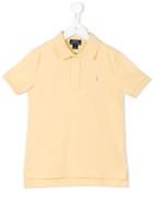 Ralph Lauren Kids Embroidered Logo Polo Shirt, Boy's, Size: 7 Yrs, Yellow/orange