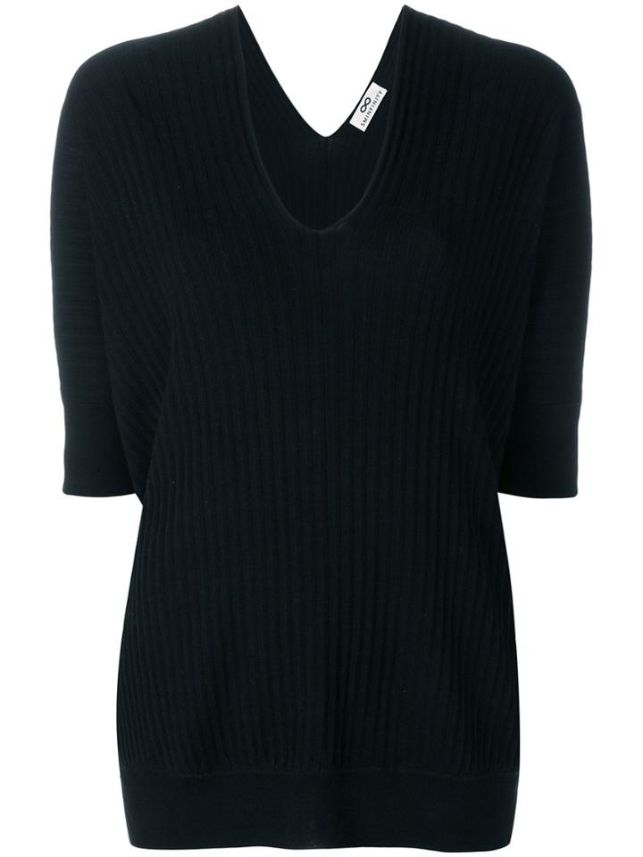 Sminfinity Deep V-neck T-shirt - Black