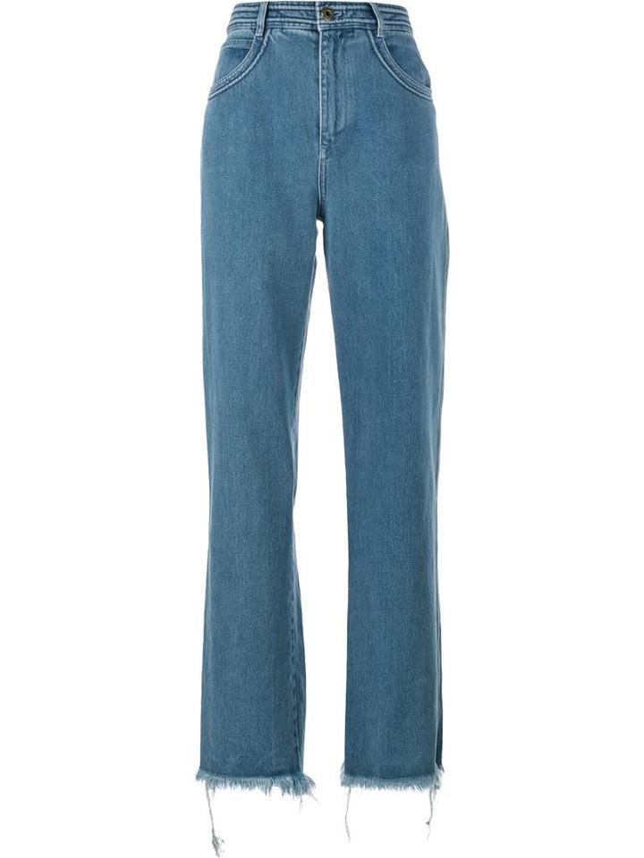Chloé Wide Leg Jeans, Women's, Size: 36, Blue, Cotton/polyester