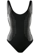 La Perla - Pearl Embellished Triangle Swimsuit - Women - Polyamide/spandex/elastane - 3, Black, Polyamide/spandex/elastane