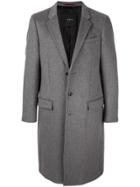 Loveless Single Breasted Knitted Coat - Grey