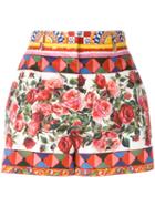 Dolce & Gabbana Mambo Print Shorts, Women's, Size: 44, Pink, Cotton