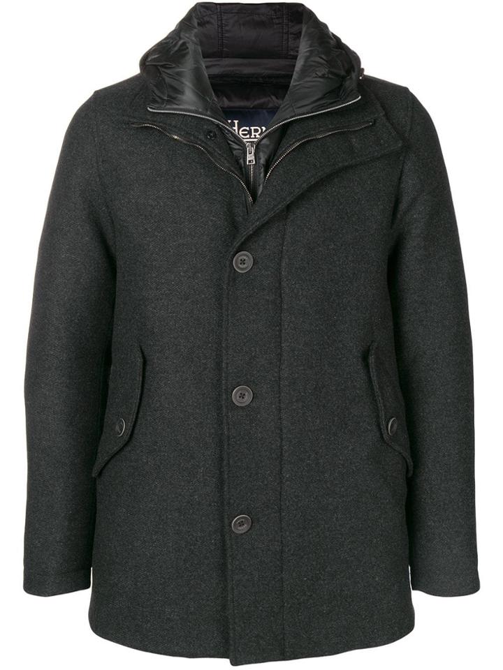 Herno Hooded Coat - Grey