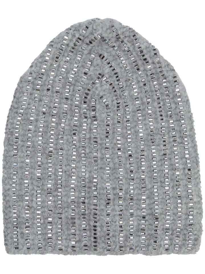 Ermanno Scervino Embellished Beanie - Grey