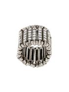 Philippe Audibert Crystal Embellished Finger Ring - Metallic