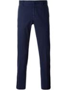 Incotex Slim Fit Chinos, Men's, Size: 54, Blue, Cotton/spandex/elastane