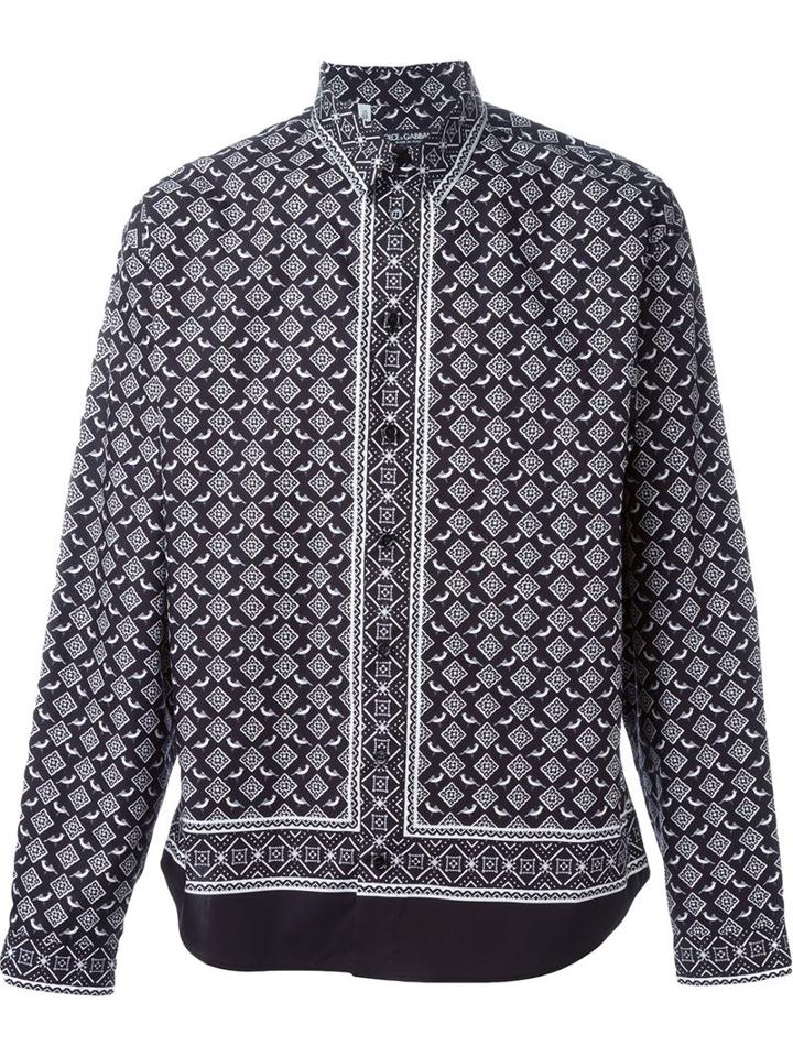 Dolce & Gabbana Bird Tile Print Shirt