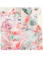 Roberto Cavalli Printed Silk Scarf, Women's, Pink/purple, Silk