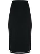 Kenzo Contrast Stitch Skirt - Black