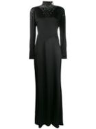Alessandra Rich Crystal Embellished Dress - Black