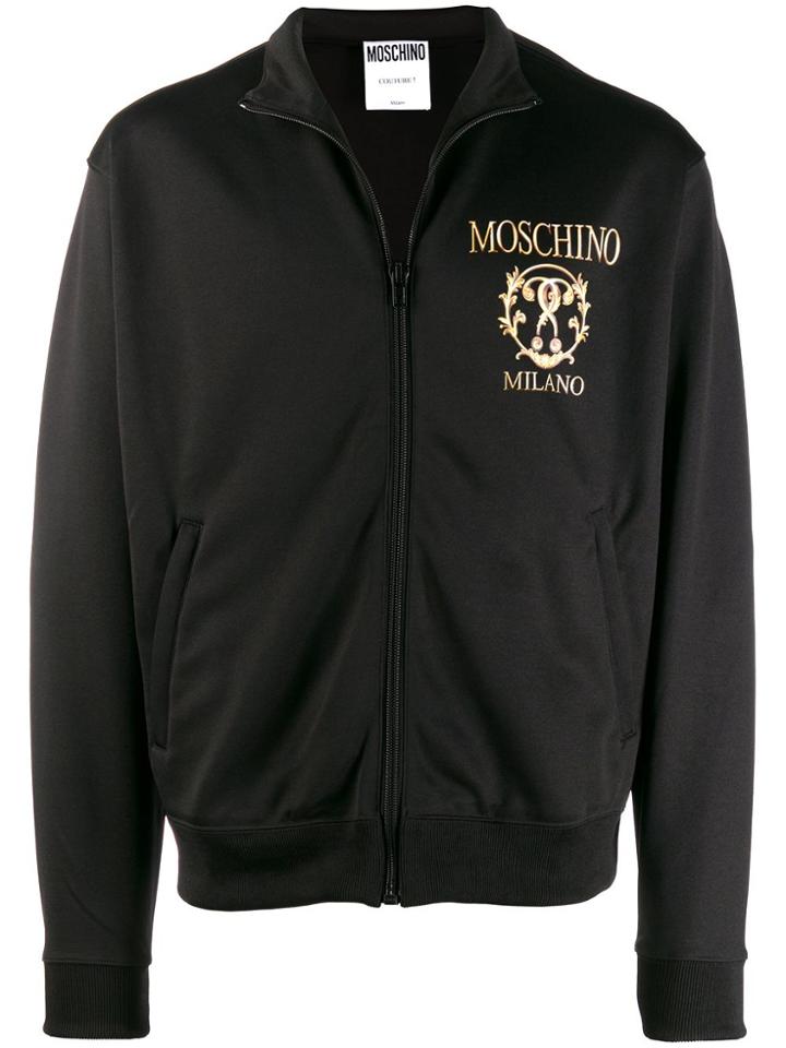 Moschino Contrast Logo Bomber Jacket - Black