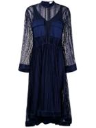 Chloé Lace Detailed Dress - Blue