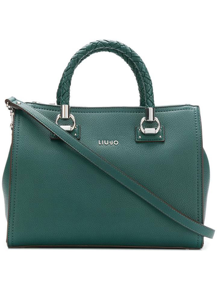 Liu Jo Manhattan Woven Handle Tote - Green