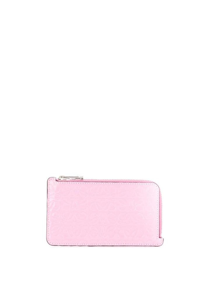 Loewe Embossed Monogram Zip-around Purse - Pink