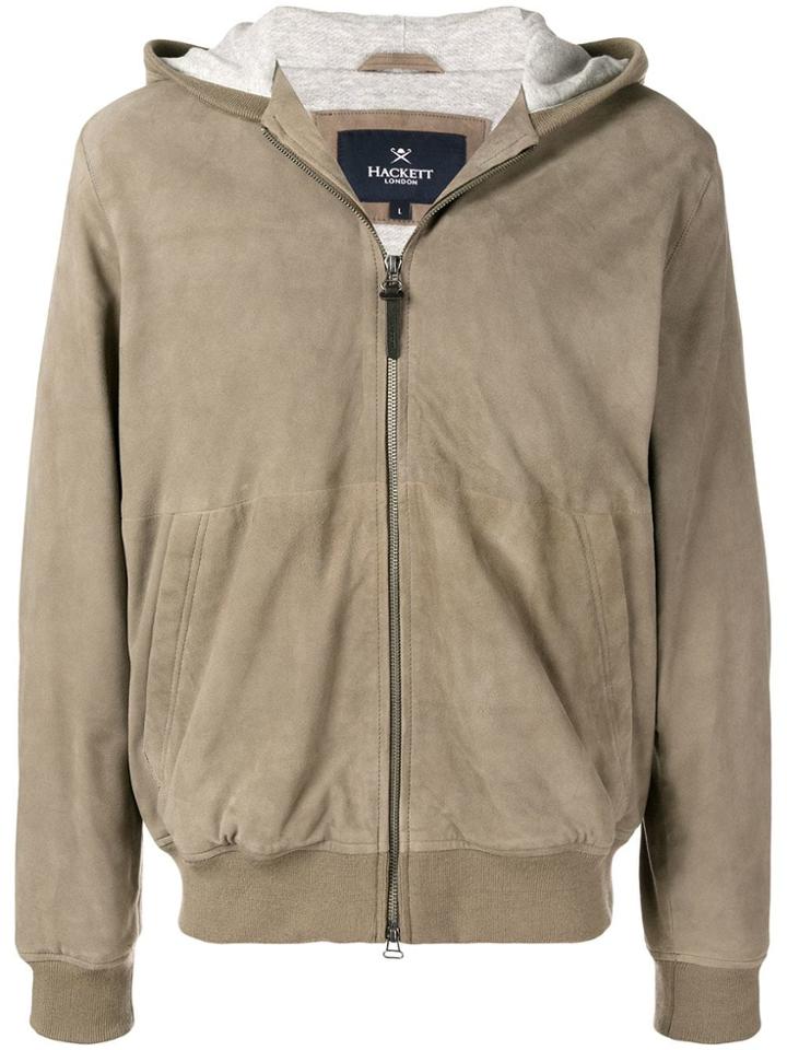 Hackett Hooded Bomber Jacket - Nude & Neutrals