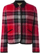 Maison Kitsuné Checked Jacket, Women's, Size: Small, Red, Wool/viscose/polyester/polyester