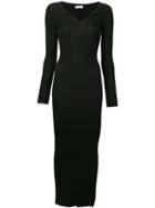 Toteme V-neck Ribbed Dress - Black
