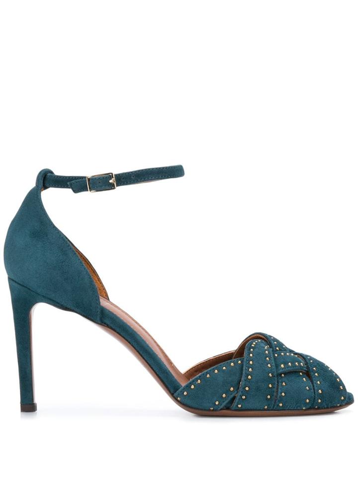 L'autre Chose Micro Studded Sandals - Blue
