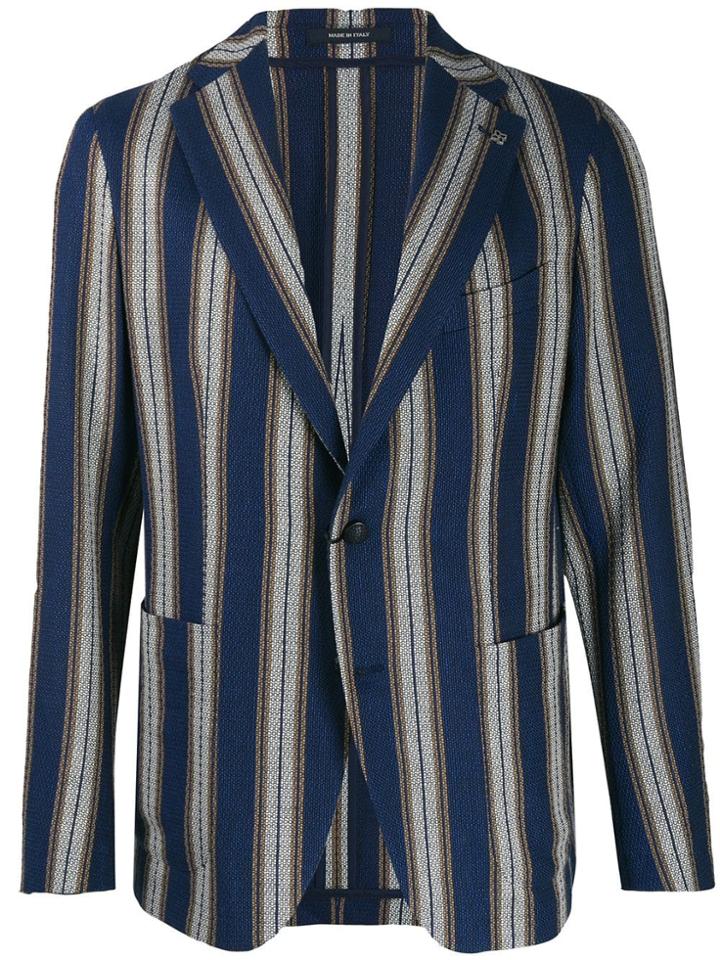 Tagliatore Striped Jacket - Blue