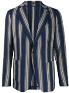Tagliatore Striped Jacket - Blue